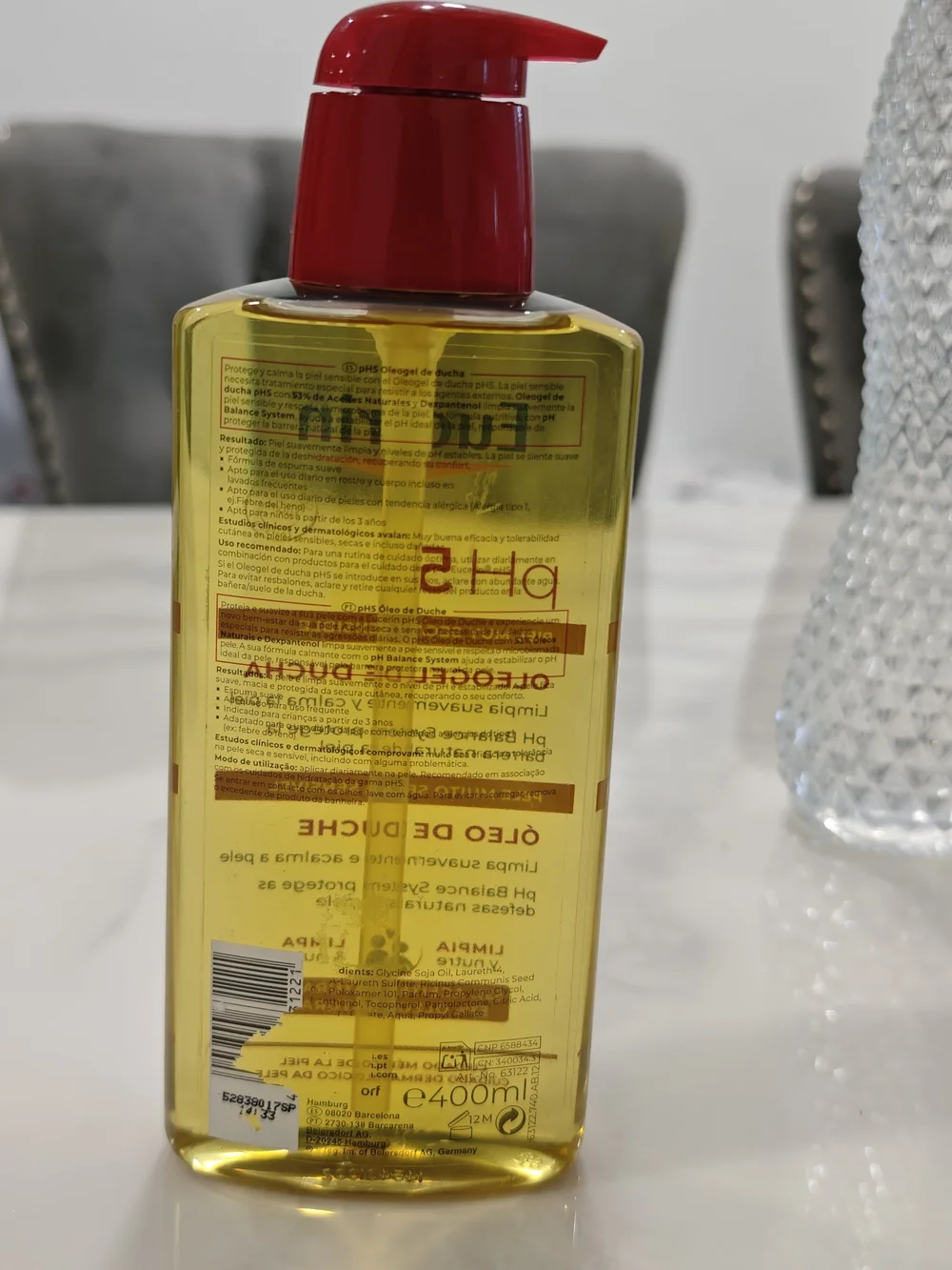Eucerin pH5 Sensitive Skin Shower Oil for Very Dry & Sensitive Skin 400 ml 13.5